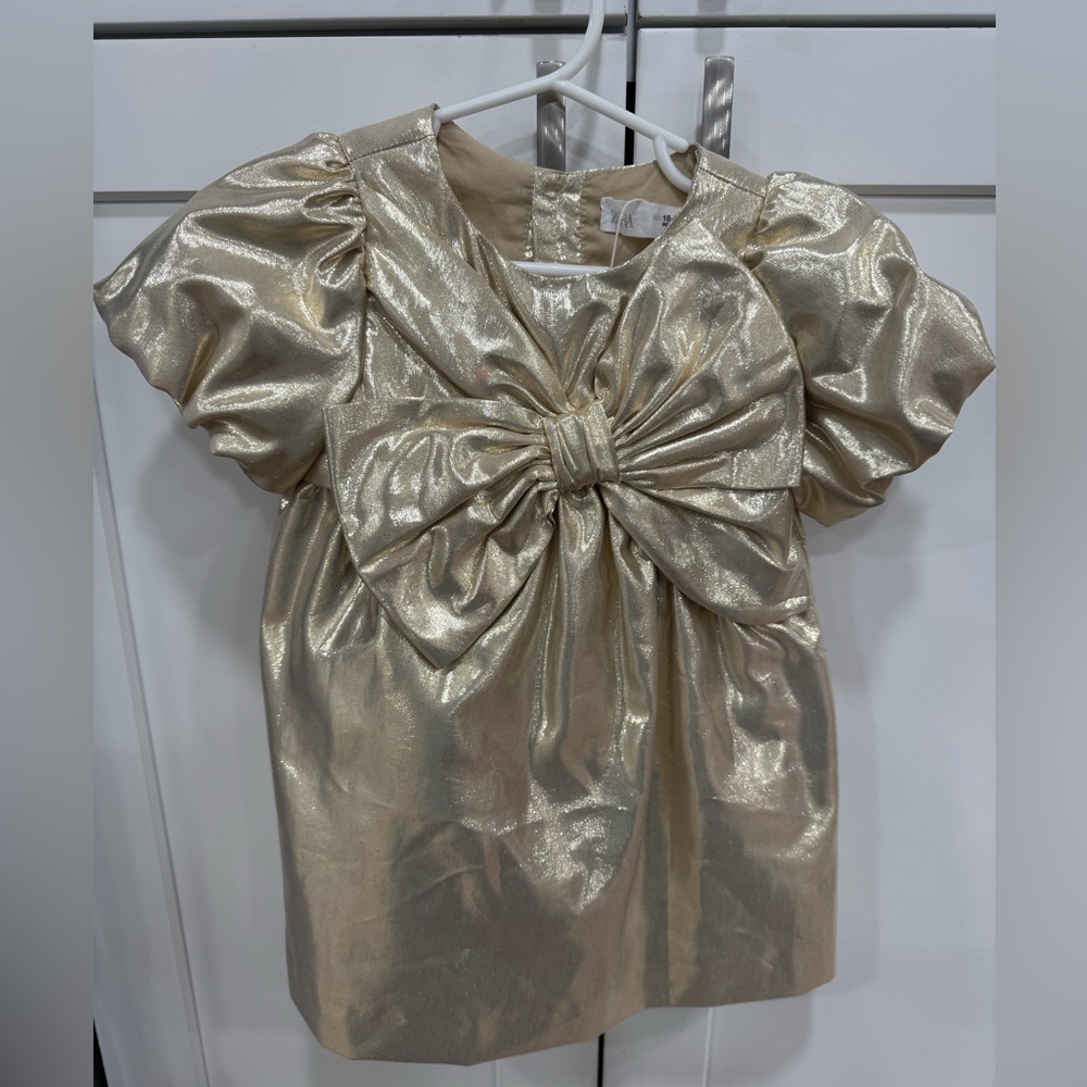 ZARA Metallic Gold Dress
